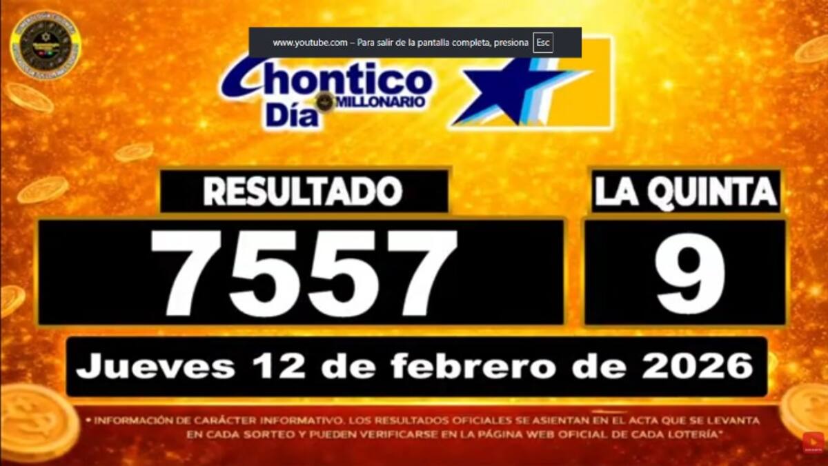 Chance Chontico Día del 12 de febrero de 2026. // Foto: captura de pantalla