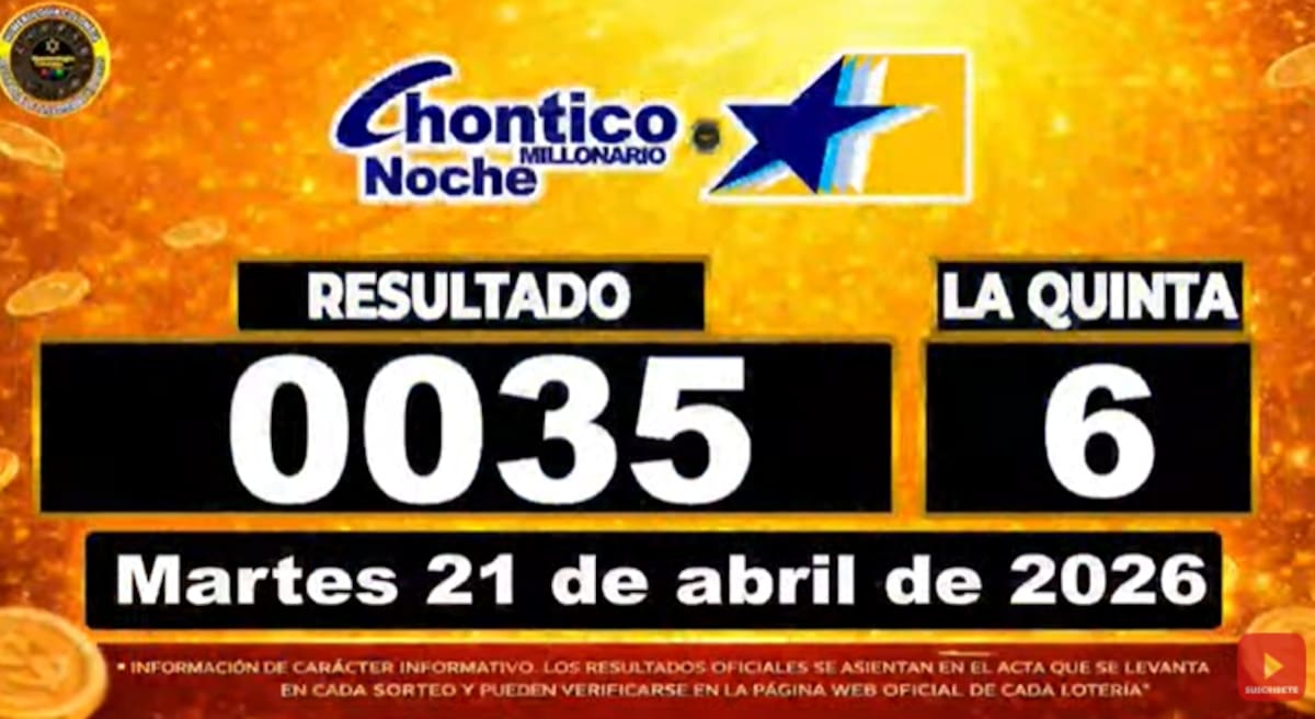 Chance Chontico Noche 21 de abril de 2026. // Foto: captura de pantalla