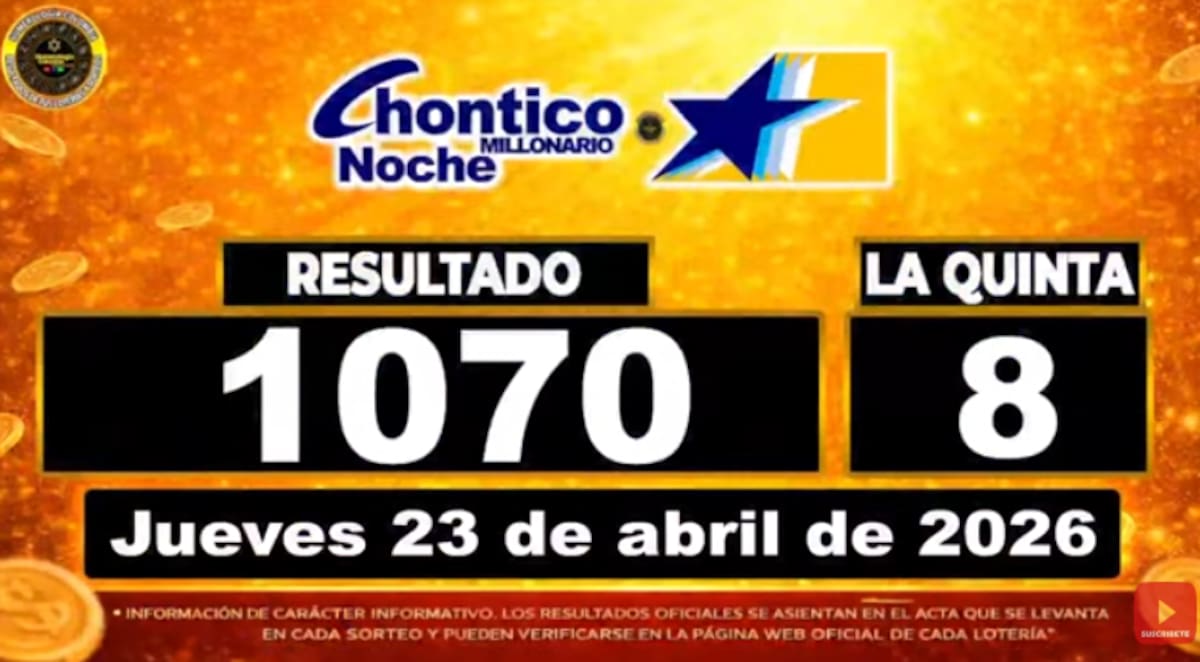 Chance Chontico Noche 23 de abril de 2026. // Foto: captura de pantalla