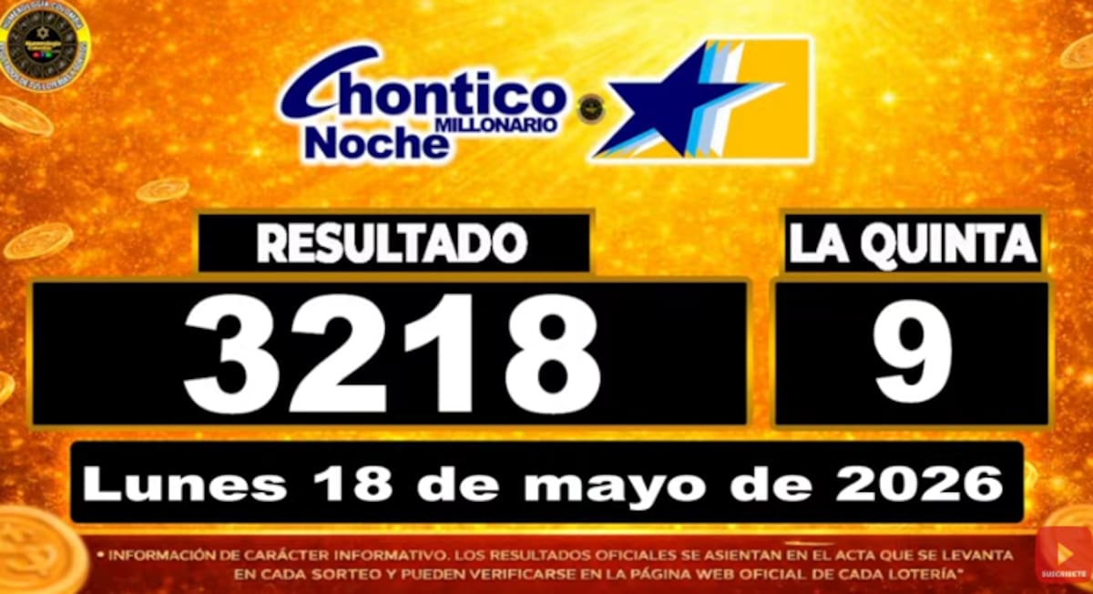 Chance Chontico Noche del 18 de mayo de 2026. // Foto: captura de pantalla