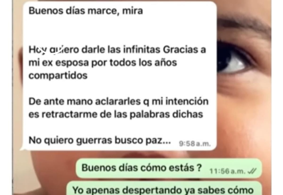 Captura de pantalla de uno de los chats revelados.