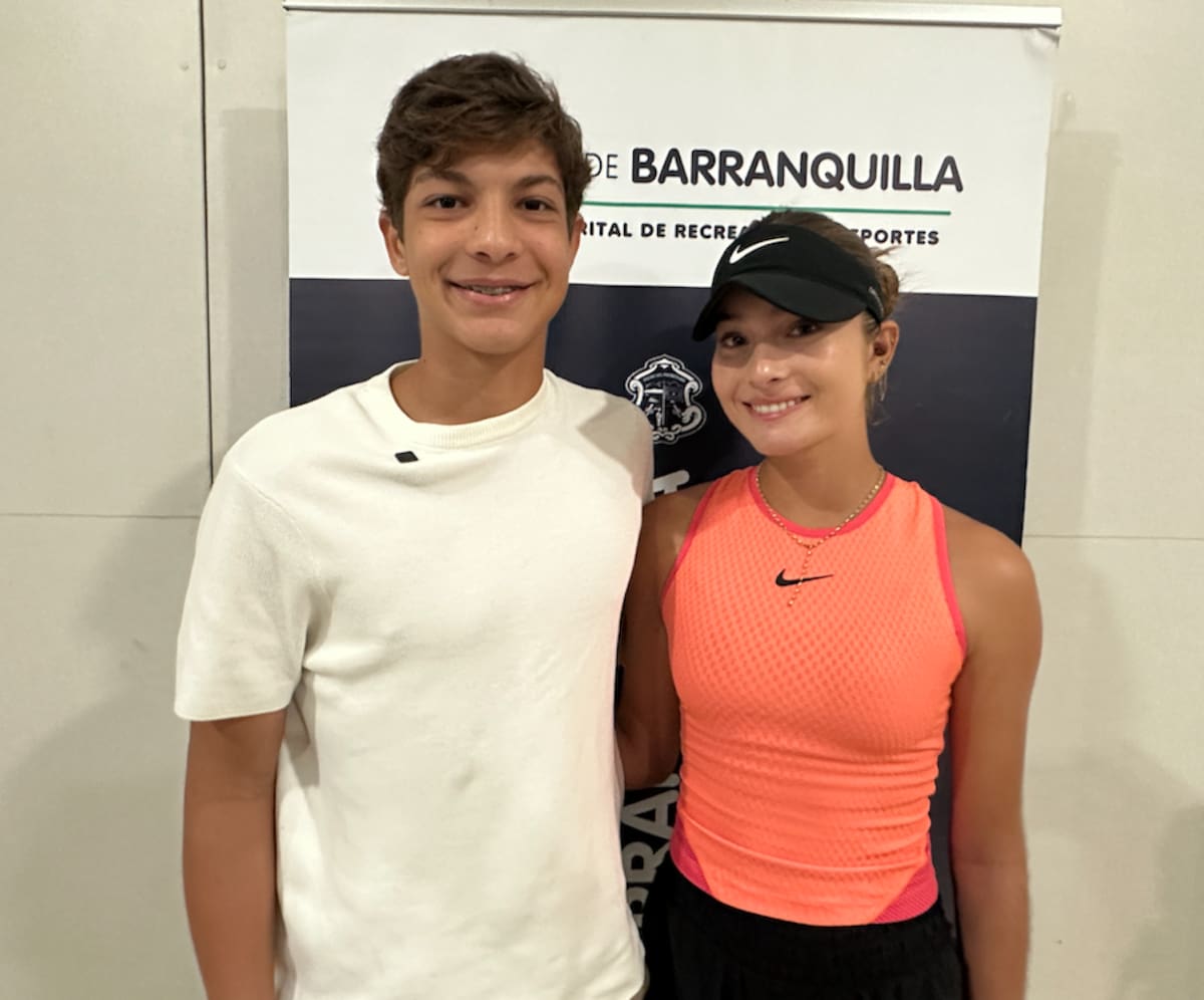 Chetán Vásquez y Emanuela Lares, representarán a Colombia en el Mundial Juvenil de Tenios Barranquilla 2026.//El Universal.