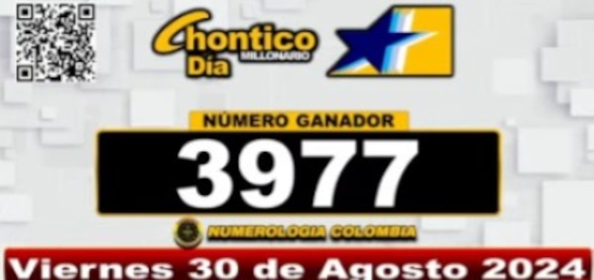 Resultado Chontico Día 30 de agosto. // Foto: captura de pantalla