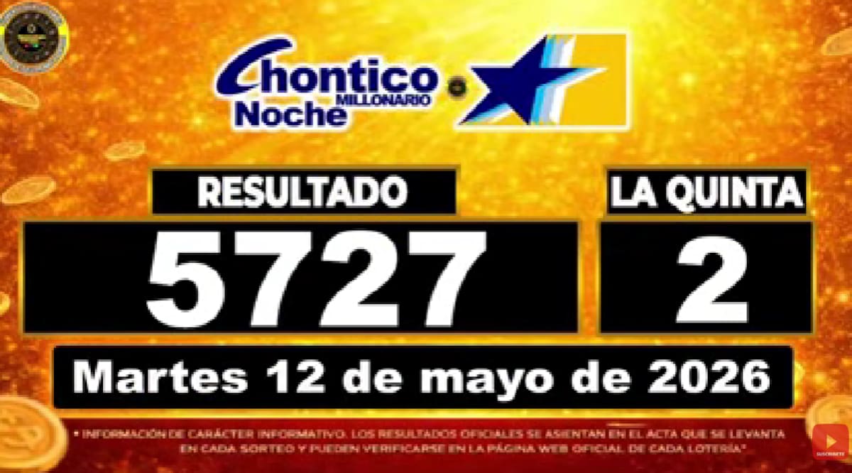 Chontico Noche del 12 de mayo de 2026. // Foto: captura de pantalla