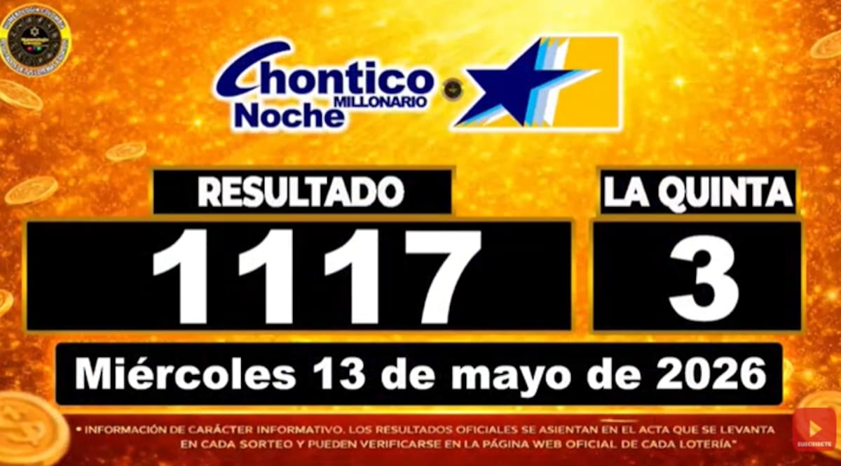 Chontico Noche del 13 de mayo de 2026. // Foto: captura de pantalla