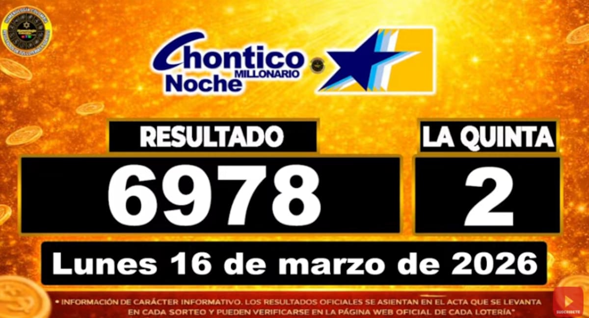 Chontico Noche del 16 de marzo de 2026. // Foto: captura de pantalla