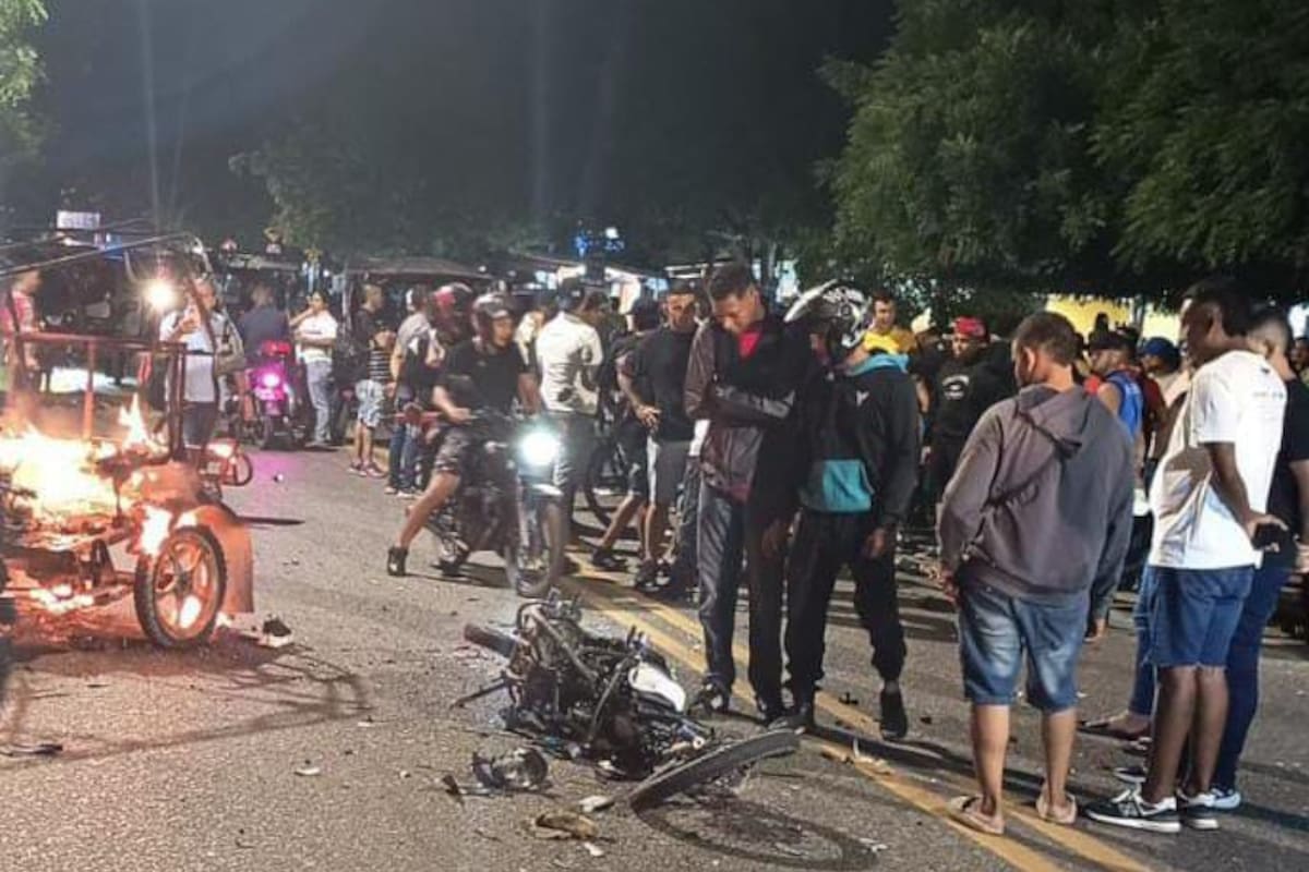 2 personas muerta dejó choque entre moto y motocarro en Santo Tomás, Atlántico