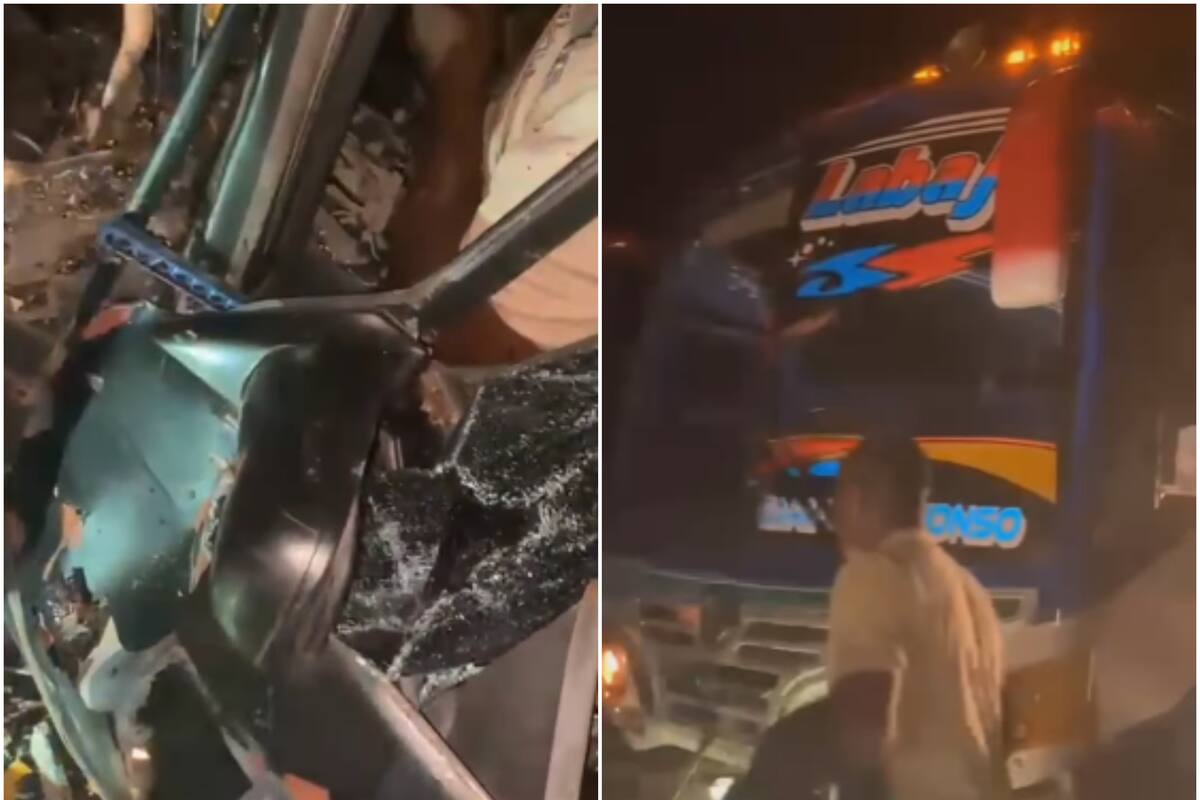 Violento choque de bus intermunicipal y carro dejó un conductor herido