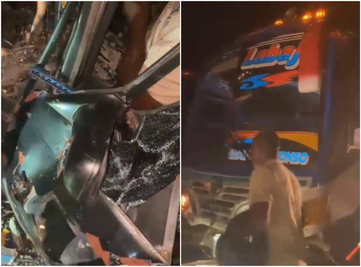 Así quedaron los dos vehículos involucrados en el accidente. //Captura de pantalla