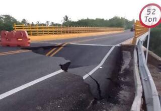 Cierre total en la Vía del Mar por hundimiento en la carretera: así quedó