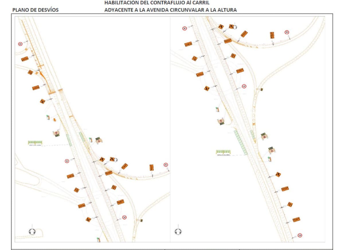 Este el mapa entregado por la a Secretaría de Tránsito y Seguridad Vialdel puente vehicular de Alameda del Río, que tendrá cierres nocturnos a partir de este sábado 9 de mayo.//Cortesía Alcaldía de Barranquilla.