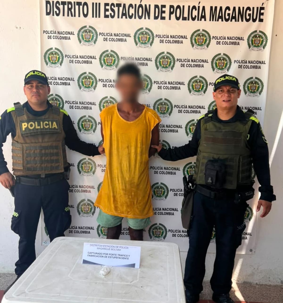 Patrullajes, registros y controles permitieron la captura de cinco personas en diferentes sectores de Magangué. // FOTO: POLICÍA DE BOLÍVAR.