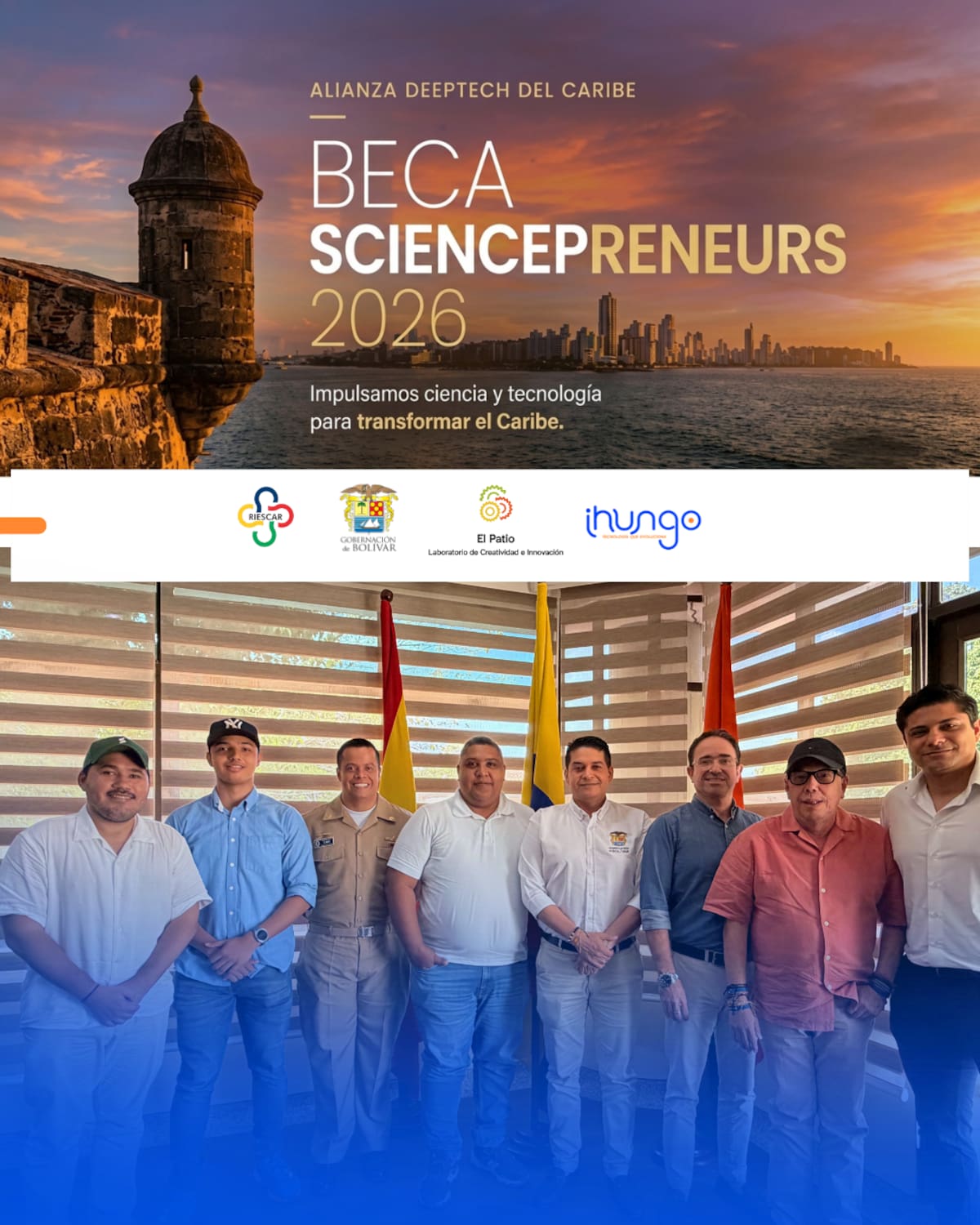 Cinco proyectos científicos del Caribe reciben las Becas Sciencepreneurs 2026. // cortesía