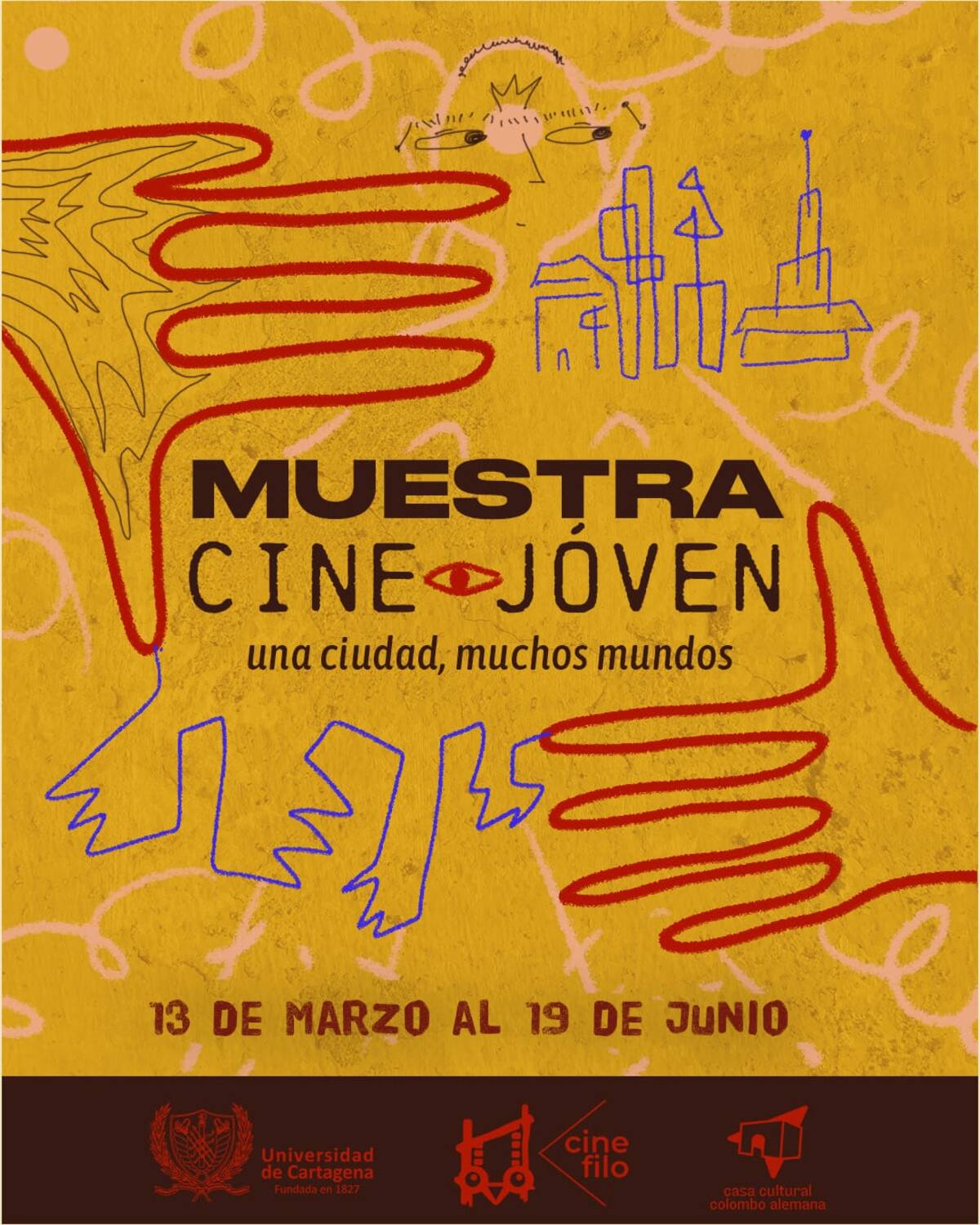 Afiche oficial de la Muestra de Cine Joven. //Foto: Cortesía.