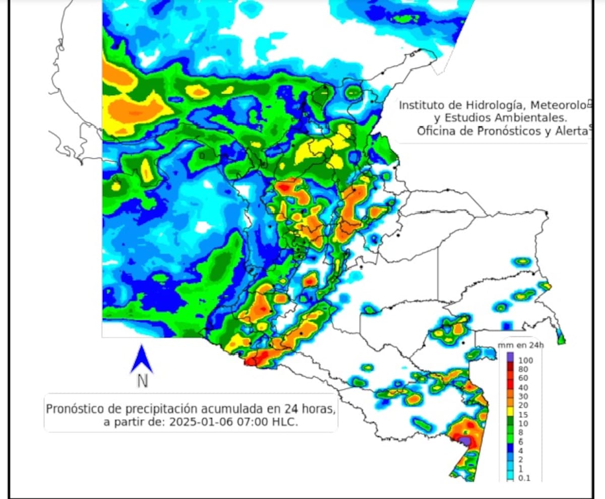 Condiciones climáticas para este puente festivo.// Foto: Tomada del Ideam