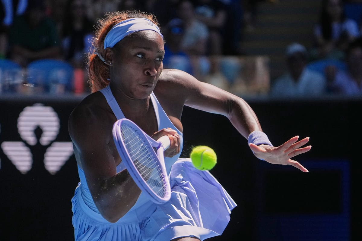Coco Gauff aspira al título en el Abierto de Australia. //Foto, AP: Asanka Brendon Ratnayake