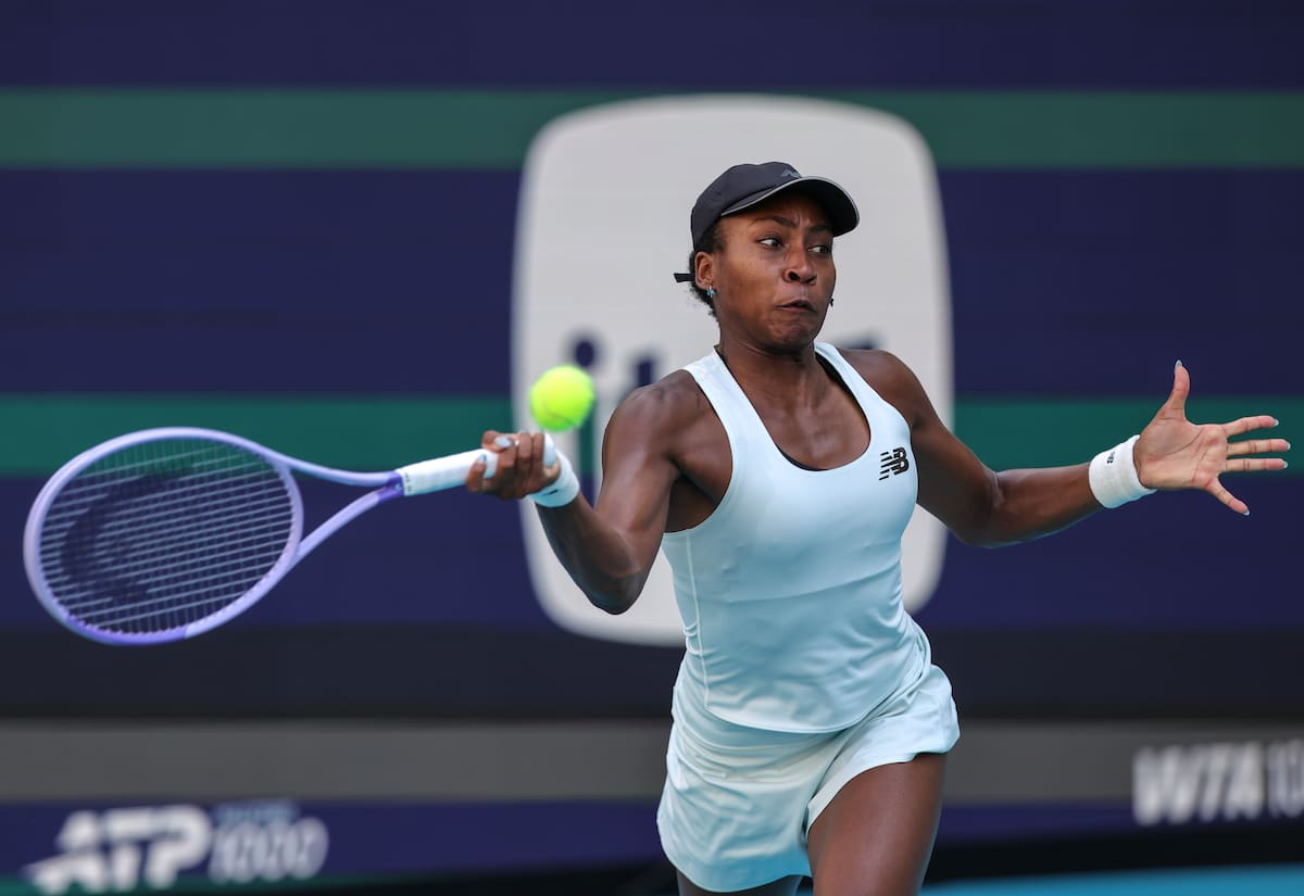 Coco Gauff no pudo ante Aryna Sabalenka en el Abierto de Miami. //Foto, EFE: CRISTOBAL HERRERA-ULASHKEVICH