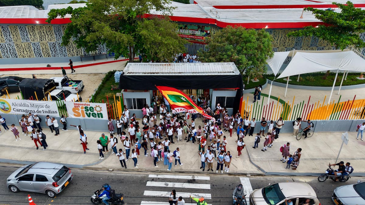 Colegio Jorge Artel de Cartagena, ubicado en la vía Perimetral. // Foto: cortesía - Alcaldía de Cartagena