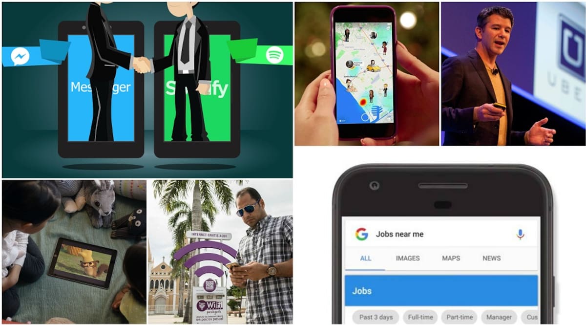 Facebook, Spotify, Mintic, Google Uber, Netflix y Snapchat son los protagonista de la escena tecnológica en esta semana. FOTO MONTAJE