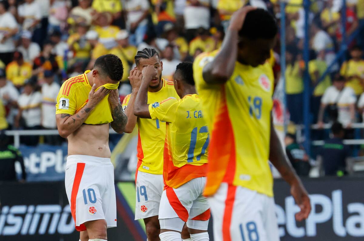 Colombia no supo aprovechar la localía y volvió a dejar puntos en el camino en las Eliminatorias al Mundial. //EFE: Mauricio Dueñas Castañeda