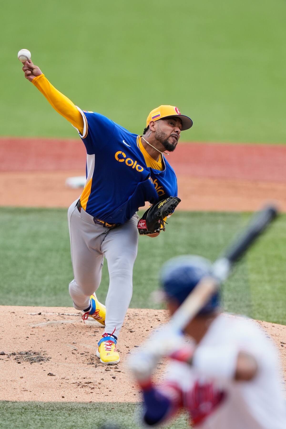 Luis Patiño se quedó con la derrota de Colombia en el Clásico Mundial de Béisbol 2026. //Foto, AP: Fernando Llano