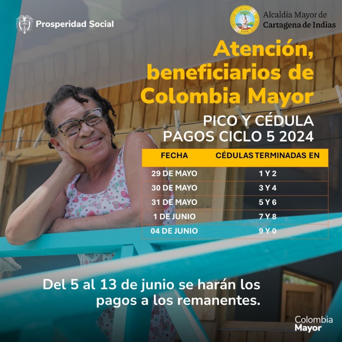 Cronograma pagos Colombia Mayor. // Foto: cortesía