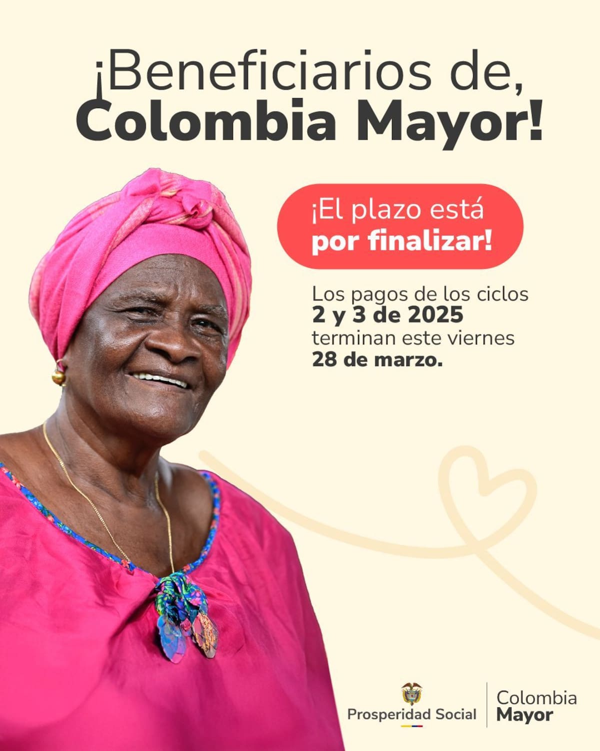 Últimos días para retirar el subsidio de Colombia Mayor en Bolívar. // Foto: cortesía