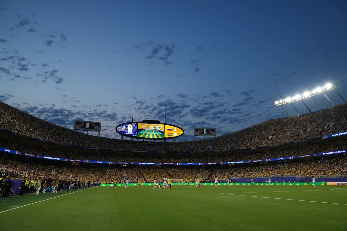 El Estadio de Kansas estuvo repleto de colombianos en el partido contra Ghana. //Foto, AP: Jeff Roberson