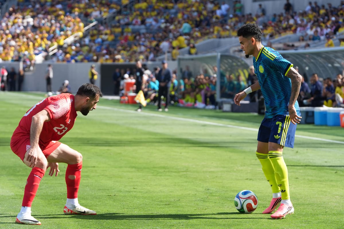Luis Díaz solo jugó un tiempo en el amistoso contra Jordania previo al Mundial. //Foto, EFE: Omar Alonso