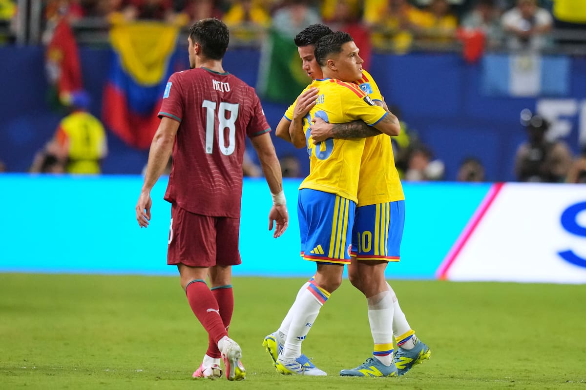 Colombia avanzó a los dieciseisavos del Mundial, tras empatar con Portugal en Miami. //Foto, AP: Lynne Sladky