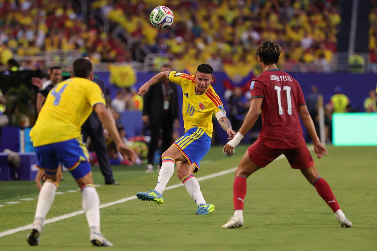 James Rodríguez generó varias chances de peligro para Colombia en el partido contra Portugal. //Foto, EFE: CRISTOBAL HERRERA-ULASHKEVICH