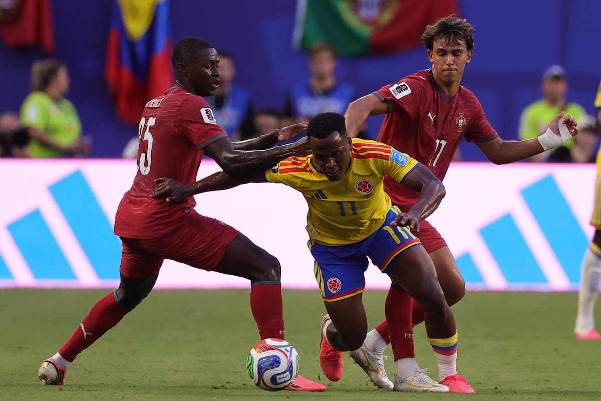 El colombiano Jhon Arias ha sido el mejor del primer tiempo contra Portugal. //Foto, EFE: CRISTOBAL HERRERA-ULASHKEVICH