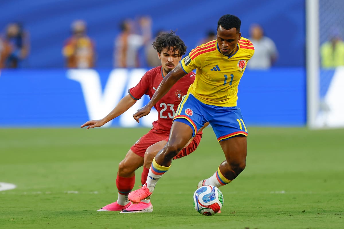 Jhon Arias ha sido el jugador más peligroso de Colombia en el partido contra Portugal. //Foto, EFE: Alberto Estevez