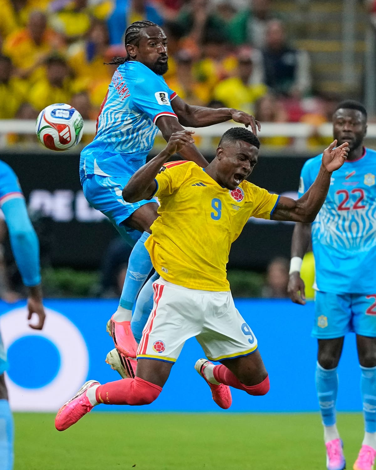 Colombia sigue luchando por vencer el cerrojo de República Democrática del Congo en el partido por el Grupo K. //Foto, AP: Natacha Pisarenko