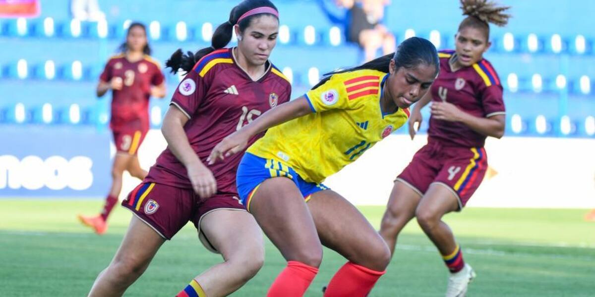 Colombia venció a Venezuela en el Sudamericano Sub-20. //Foto cortesía de la FCF