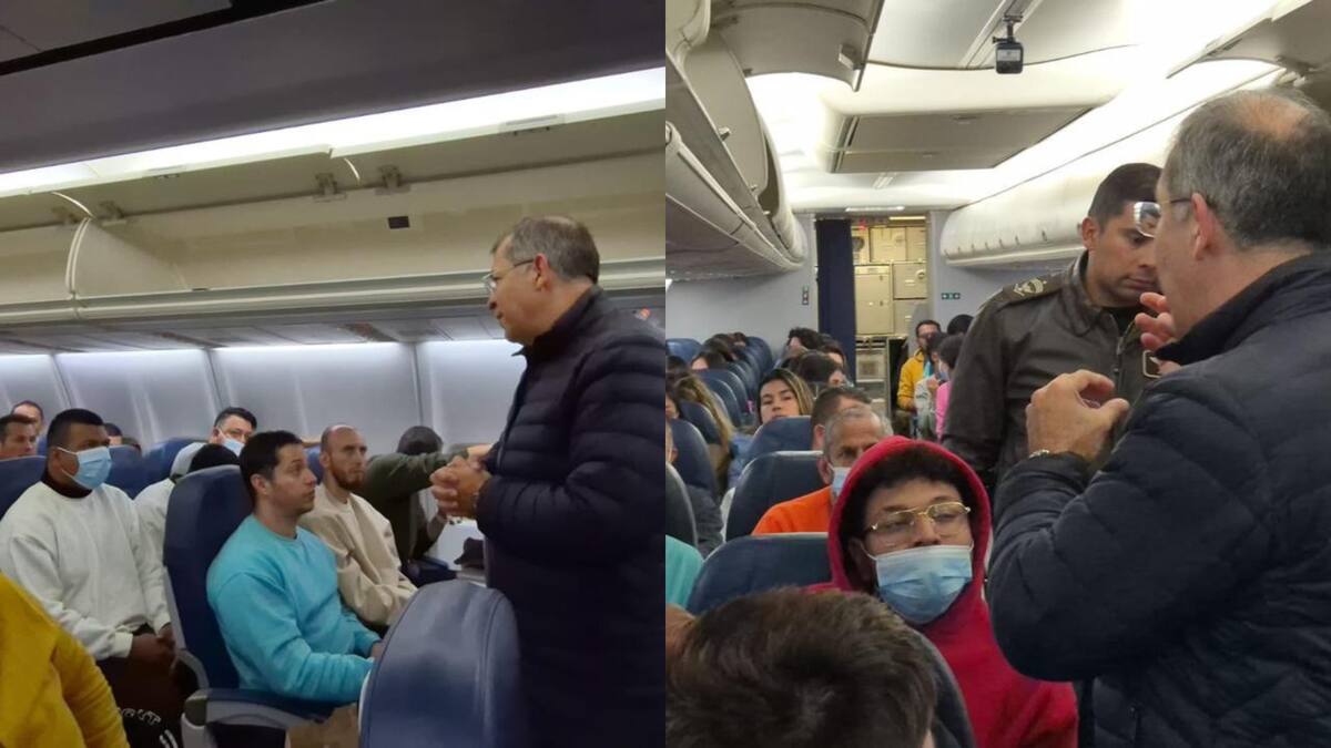 El presidente de la República, Gustavo Petro, compartió la imagen de los colombianos deportados de Estados Unidos, a su llegada a Colombia. // Tomada de X.