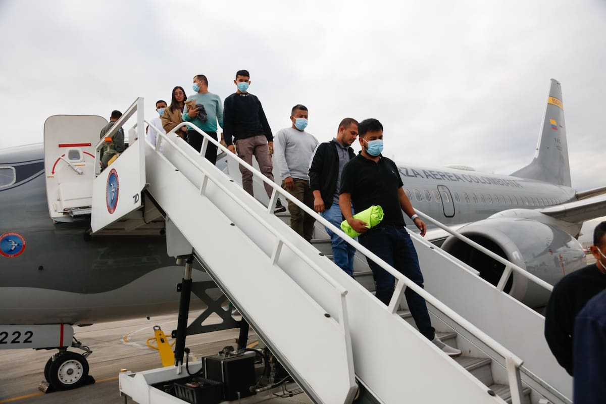 Colombianos deportados de Estados Unidos.