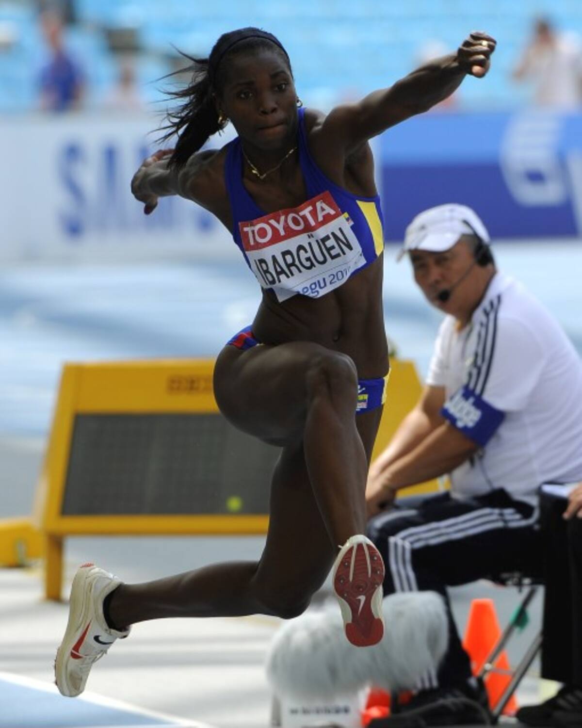 Caterin ibarguen clasificó a la final en el triple salto del Mundial de Atletismo. AFP