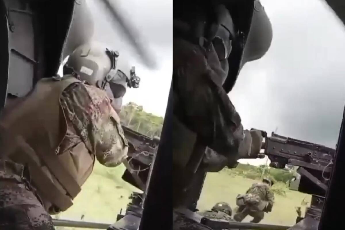 Video: así atacaron disidentes de las Farc helicóptero del Ejército en el Cauca