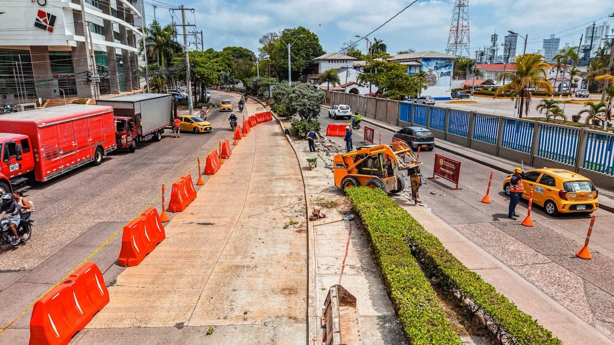 Comienzo de obras en la entrada de Bocagrande por el proyecto contra inundaciones en este sector y en Castillogrande. // Fotos: Cortesía Alcaldía de Cartagena