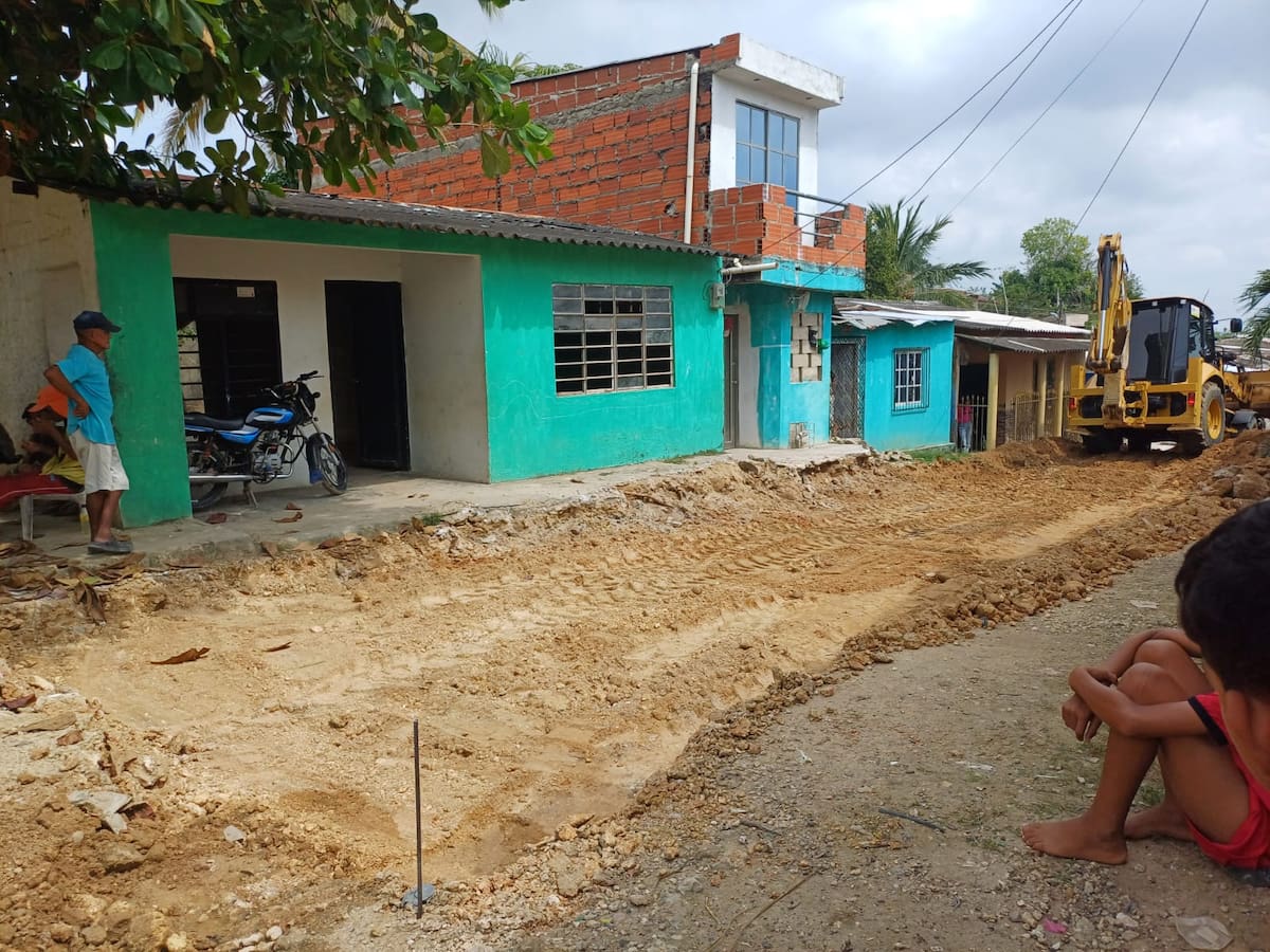 Obras de infraestructura en Turbaco. // Cortesía.