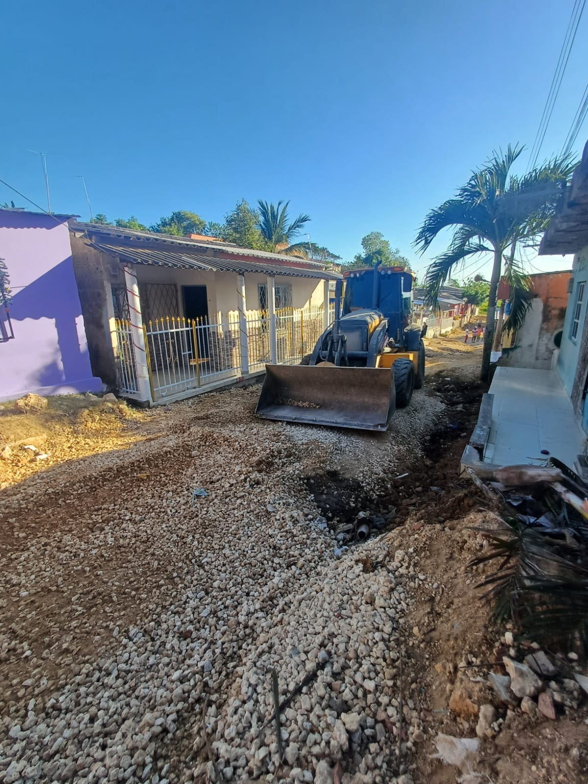 Obras de infraestructura en Turbaco. // Cortesía.