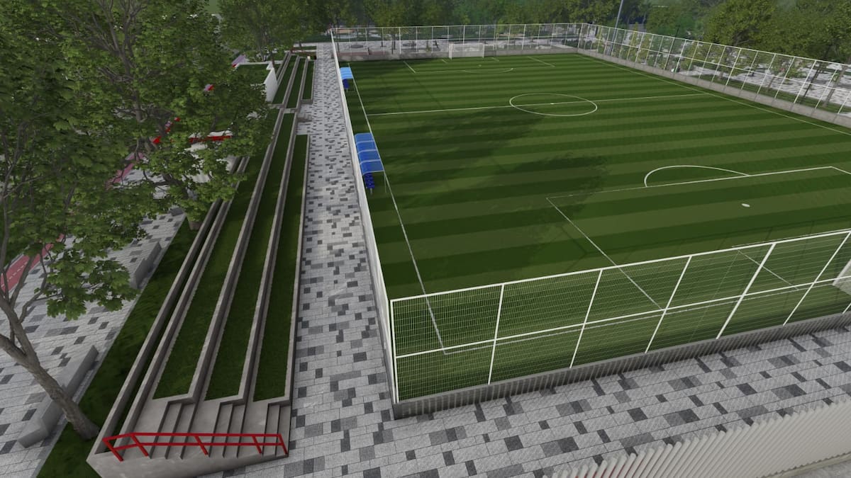 Cancha de fútbol 11 en Nuevo Chambacú. // Cortesía