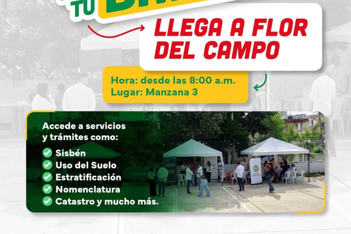 Alcaldía de Cartagena realiza jornada de trámites en Flor del Campo: Sisbén, Catastro y más sin filas