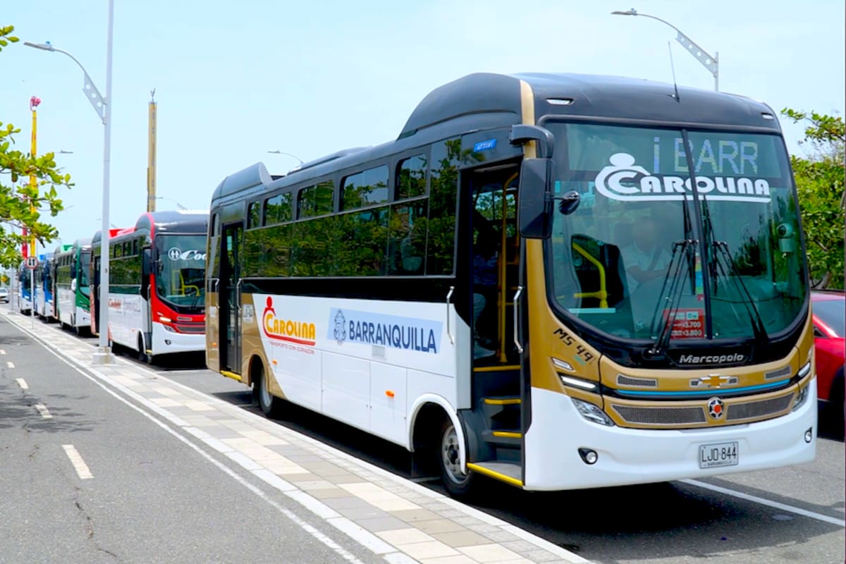 100 buses conforman la nueva flota del transporte público colectivo de Barranquilla