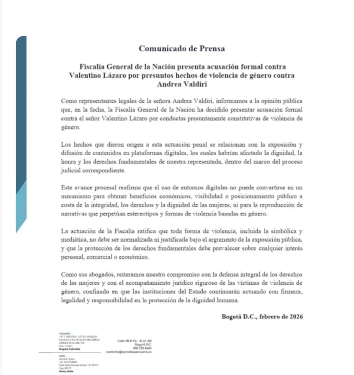Conflicto entre dos influencers deriva en acusación formal de la Fiscalía