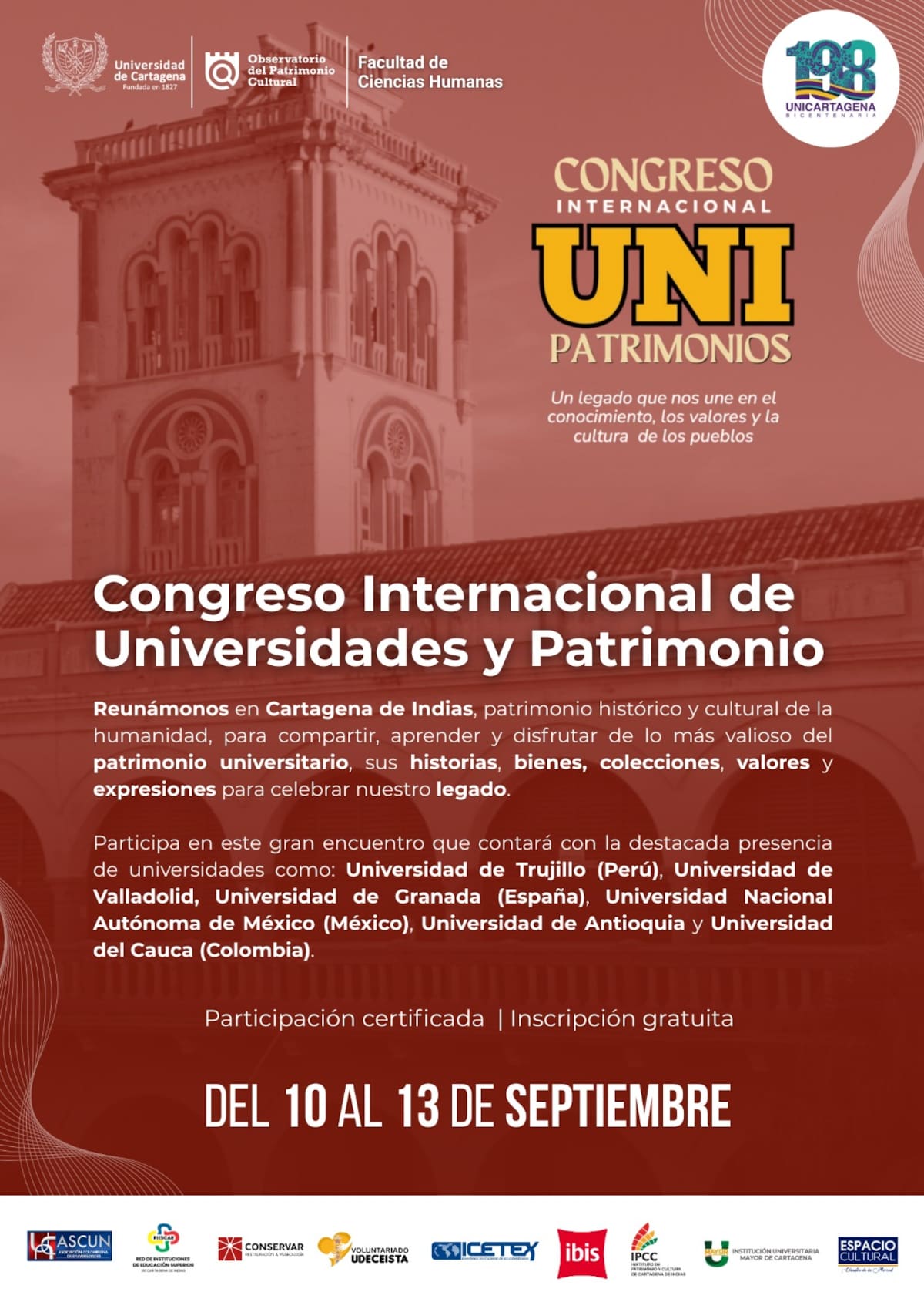 Cartagena de Indias - Congreso Internacional de Universidades y Patrimonio // Foto: cortesía.