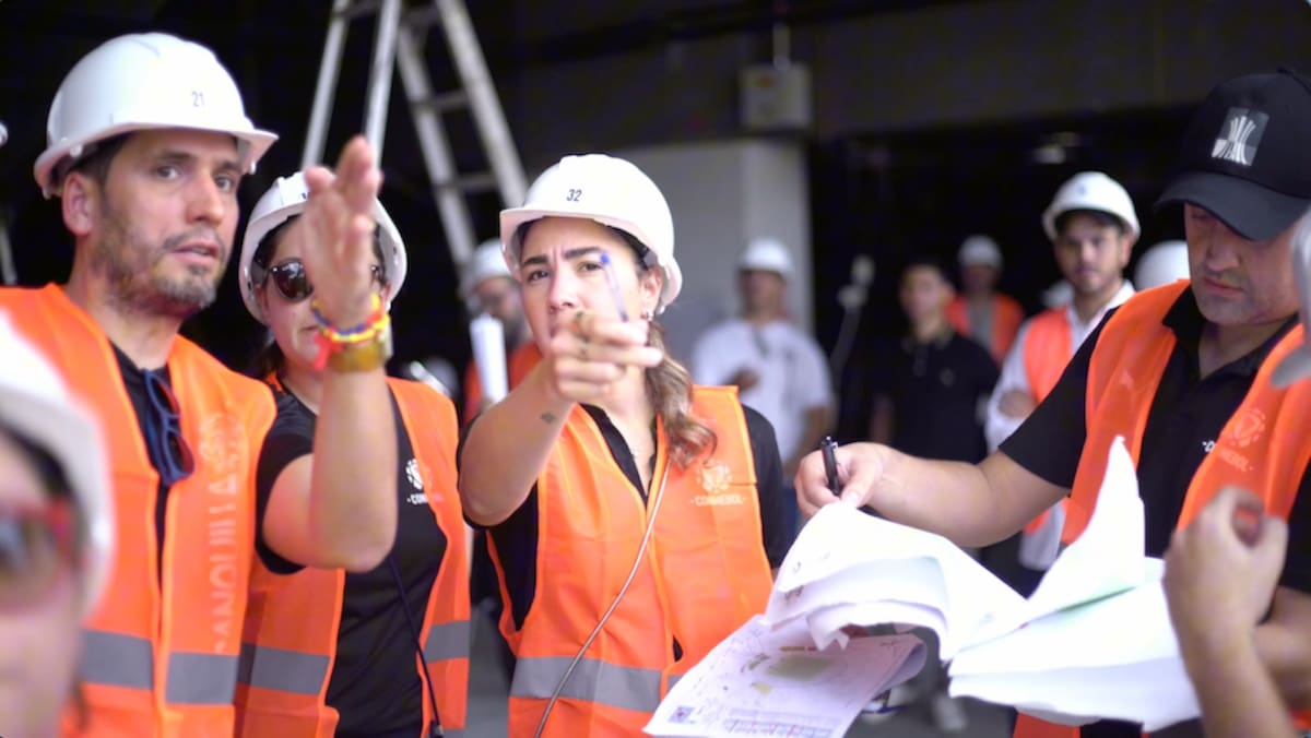 Representantes de la Conmebol visitaron las obras que se desarrollan en el Estadio Metropolitano Roberto Meléndez.//Cortesía Alcaldía de Barranquilla.