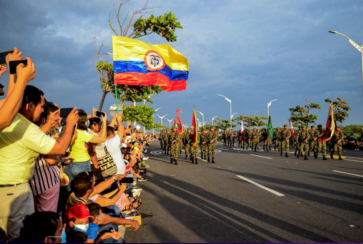 El desfile por el Día de la Independencia de Colombia se llevará a cabo en el Gran Malecón del Río, desde el monumento de Shakira hasta el Puerta de Oro.//Cortesía Alcaldía de Barranquilla.