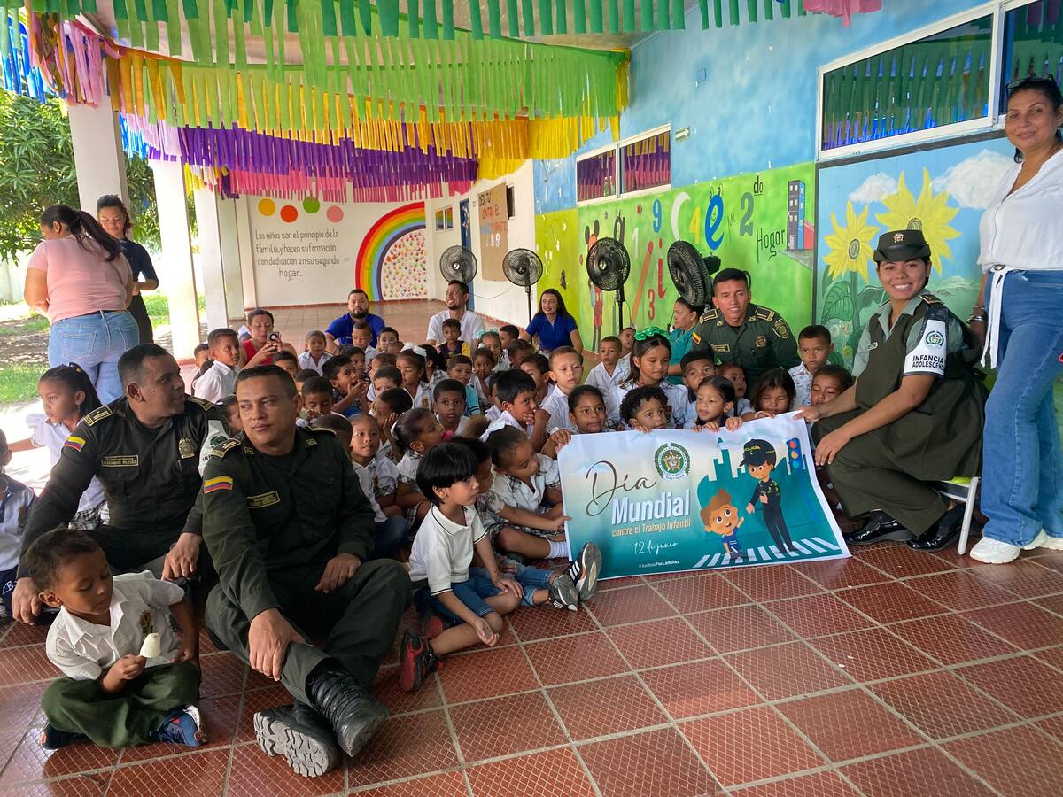 Conmemoran el Día Mundial contra el Trabajo Infantil Río Viejo, Bolívar. // cortesía